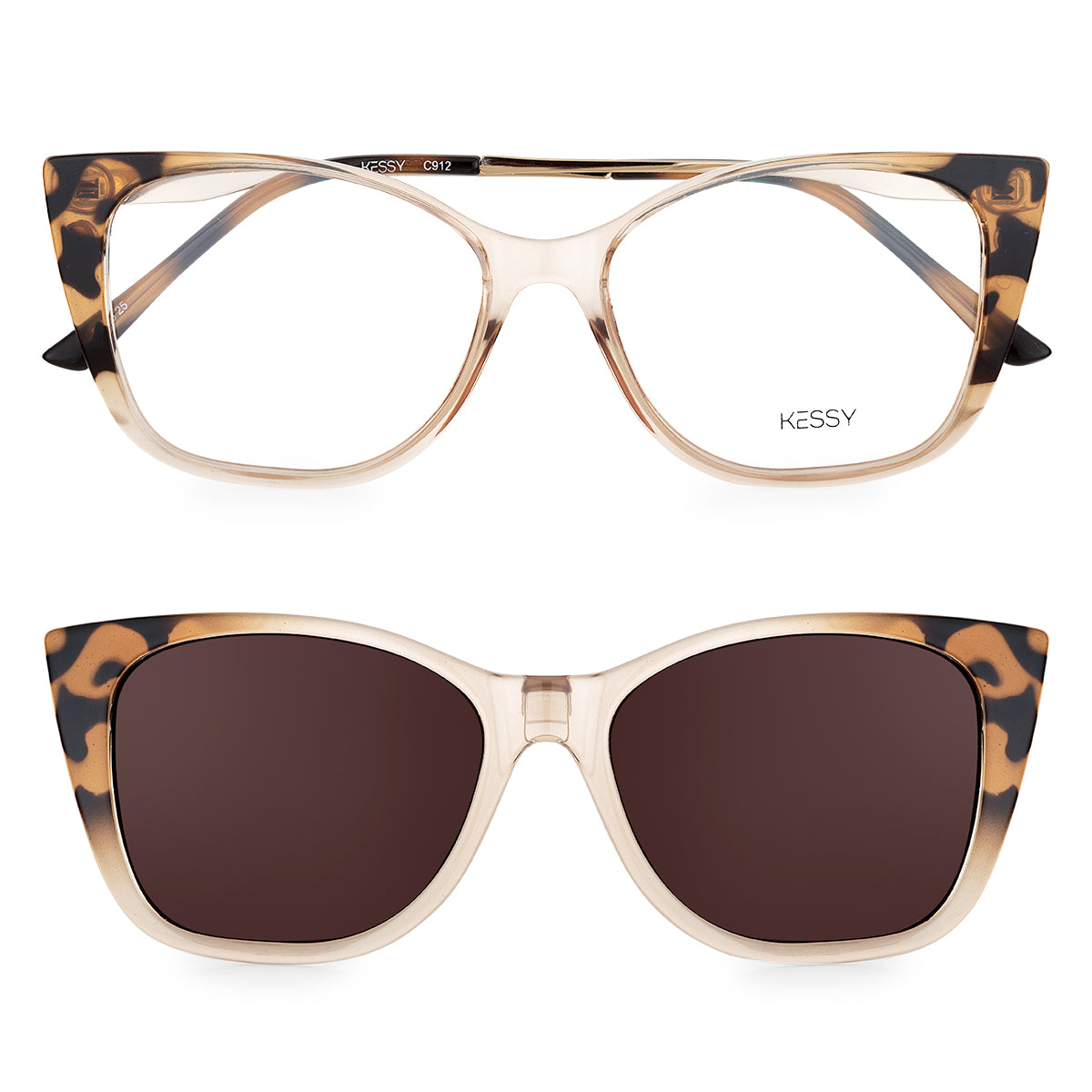 Óculos de Grau Feminino Kessy 292 Transparente Dourado