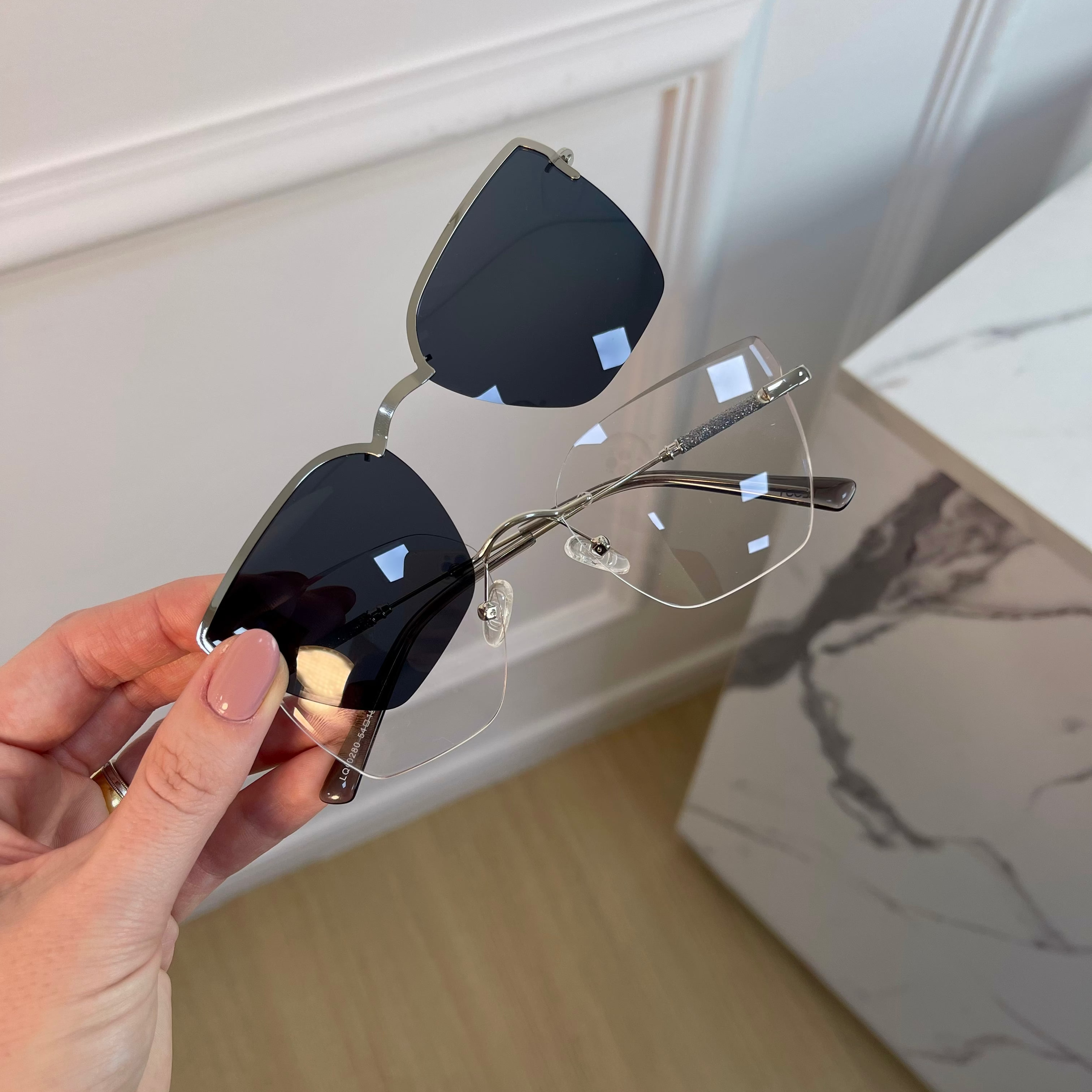 Óculos de Grau Feminino Kessy 482 Clip On Prata